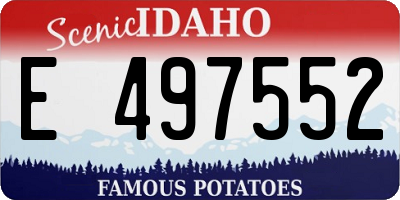 ID license plate E497552