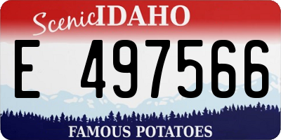 ID license plate E497566