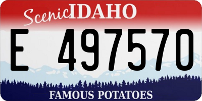 ID license plate E497570