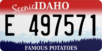 ID license plate E497571