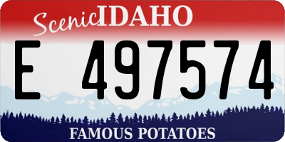 ID license plate E497574