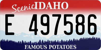 ID license plate E497586