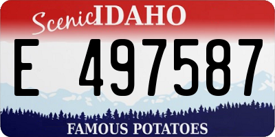 ID license plate E497587