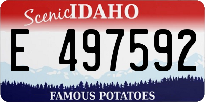 ID license plate E497592