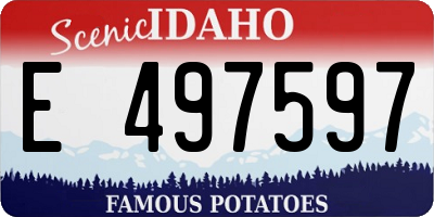 ID license plate E497597