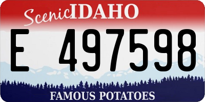ID license plate E497598