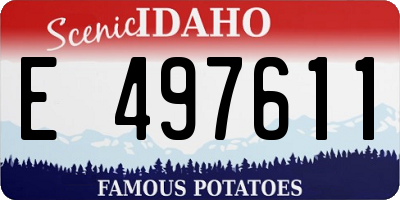ID license plate E497611