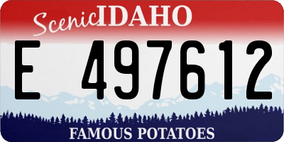 ID license plate E497612