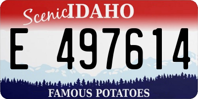 ID license plate E497614