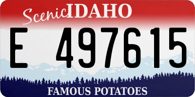 ID license plate E497615