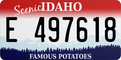 ID license plate E497618
