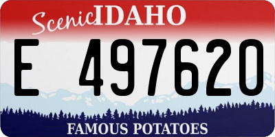 ID license plate E497620