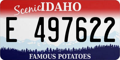 ID license plate E497622