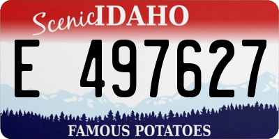 ID license plate E497627