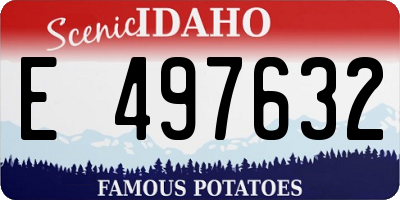 ID license plate E497632