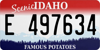 ID license plate E497634