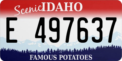 ID license plate E497637