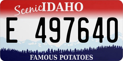 ID license plate E497640