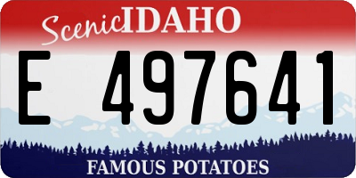 ID license plate E497641