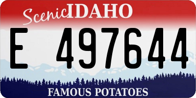 ID license plate E497644