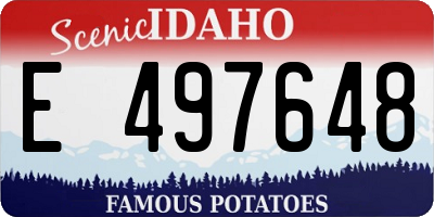 ID license plate E497648