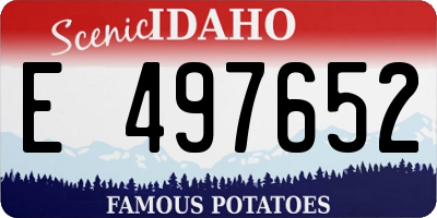 ID license plate E497652