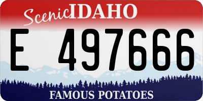 ID license plate E497666