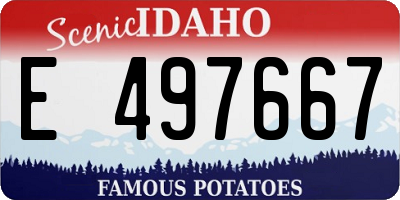 ID license plate E497667
