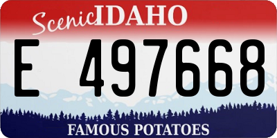 ID license plate E497668