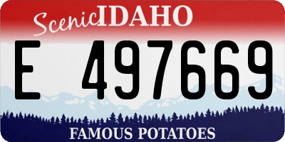 ID license plate E497669