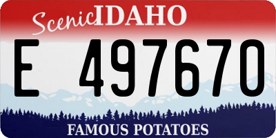 ID license plate E497670