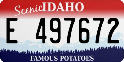 ID license plate E497672