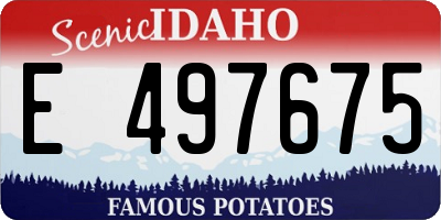 ID license plate E497675