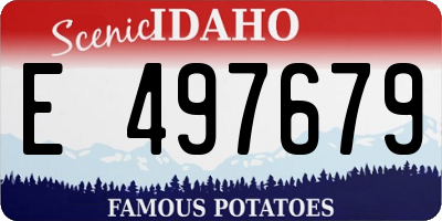 ID license plate E497679