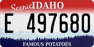 ID license plate E497680
