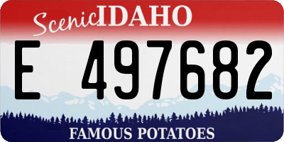 ID license plate E497682