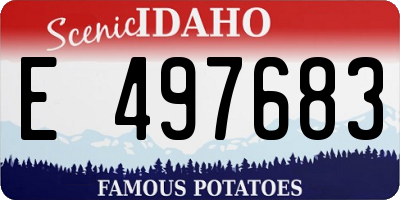 ID license plate E497683