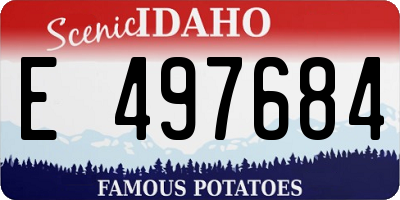 ID license plate E497684