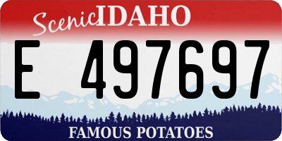 ID license plate E497697