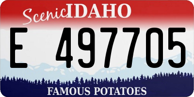 ID license plate E497705