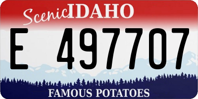 ID license plate E497707