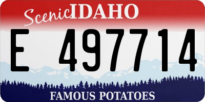 ID license plate E497714