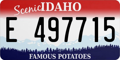 ID license plate E497715