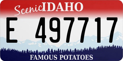 ID license plate E497717