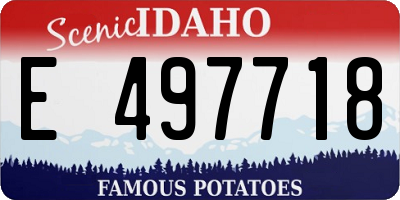 ID license plate E497718