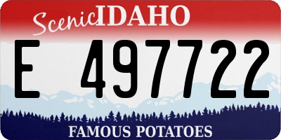 ID license plate E497722