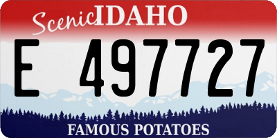 ID license plate E497727