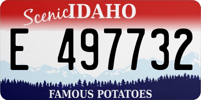 ID license plate E497732