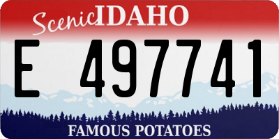 ID license plate E497741