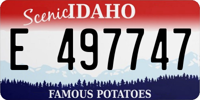 ID license plate E497747